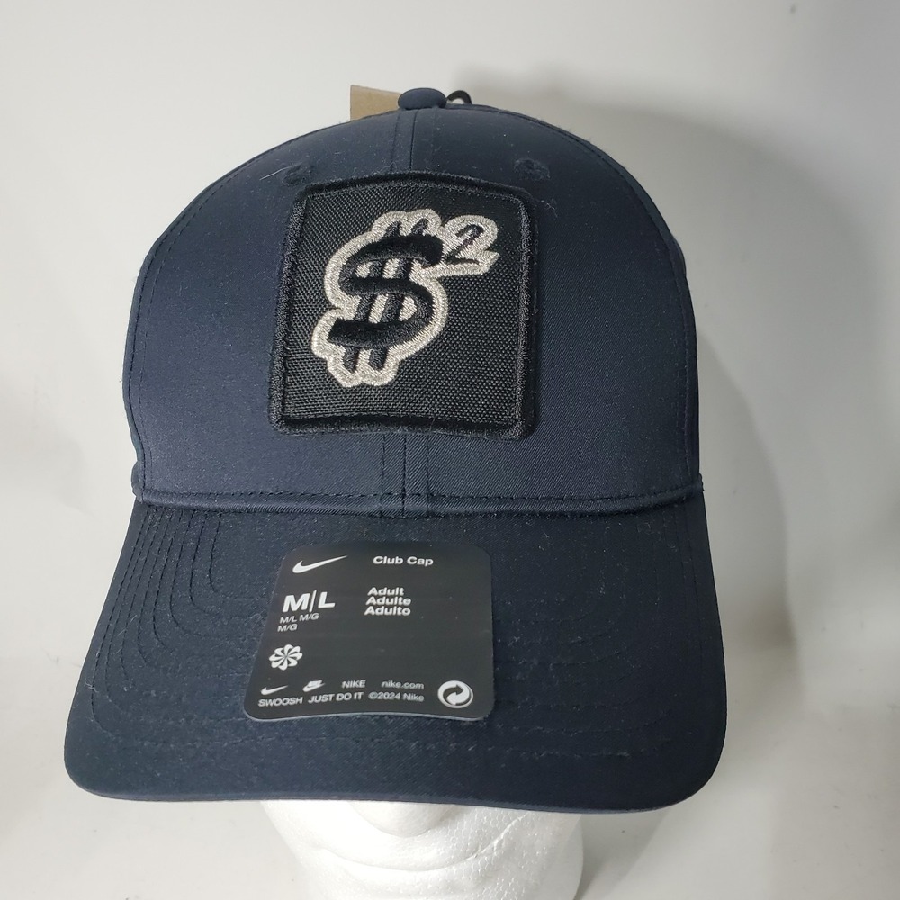 Nike Club Cap Hat Mens M/L Black NWT Dri-FIT Strapback Dollar Patch FB6452-010
